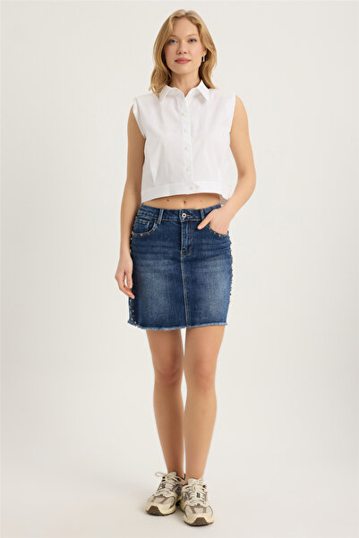 HomeStore Mini Capsule Troc Jean Skirt