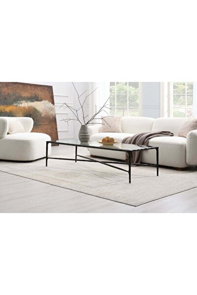 AlRugaib Furniture Square Silver Coffee Table with Marble Top