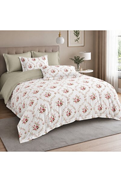CHIRASO Bedding Set, 6 Pcs, Fitted Sheet 180x200 cm, Duvet Cover 200x230 cm, ...