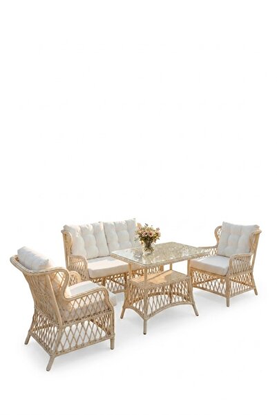 SALINCAKCIM Defne Model 2+1+1 Rattan Balkon Ve Bahçe Takımı