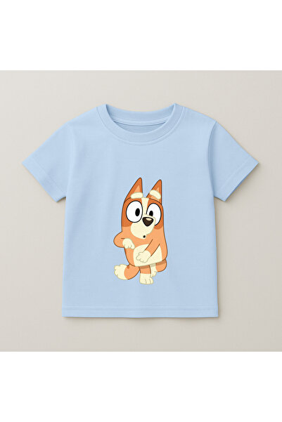 SVART WEAR Bluey Bingo Printed Children's T-Shirt 100% Cotton Baby Blue