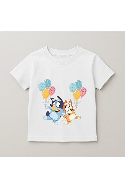 SVART WEAR Bluey and Bingo Colorful Balloon Printed Kids T-Shirt 100% Cotton ...