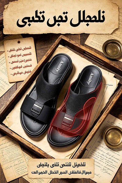 SAUDI STEPS شباشب رجالية عالية الجودة من الجلد الطبيعي، صنادل مبطنة لدعم قوس ...
