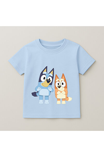 SVART WEAR Bluey and Bingo Side by Side Printed Kids' T-Shirt 100% Cotton Bab...