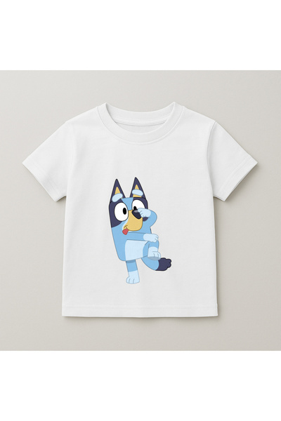 SVART WEAR Bluey Printed Kids T-Shirt 100% Cotton White