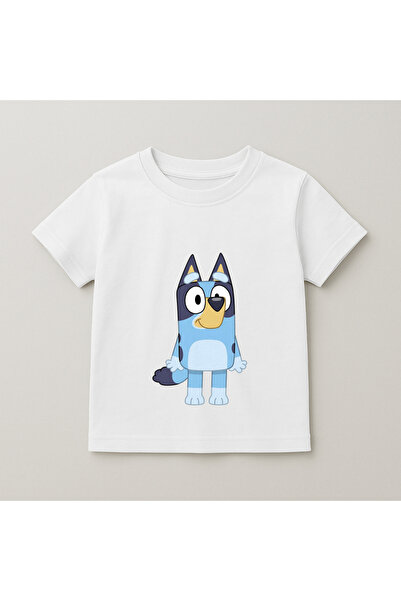 SVART WEAR Bluey Printed Kids T-Shirt 100% Cotton White