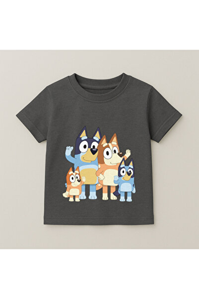 SVART WEAR Dječja majica sa printom Bluey Family, 100% pamuk, dimljena