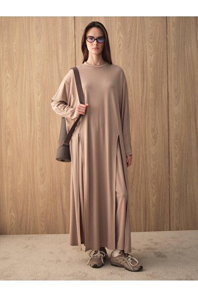 Kadın Vizyon Çift Yırtmaçlı Oversize Tunik Ve Pantolon İkili Takım