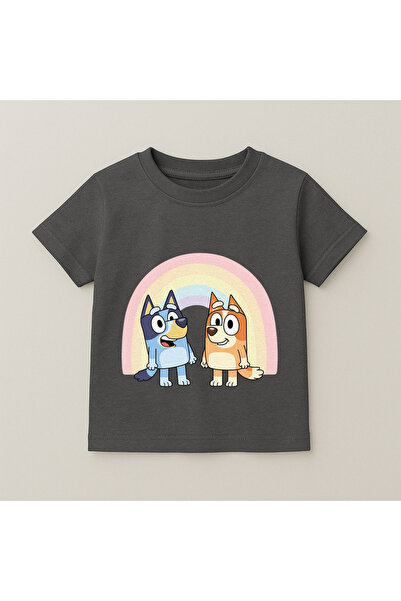 SVART WEAR Bluey i Bingo duginom bojom otisnuta dečija majica 100% pamuk dimljen