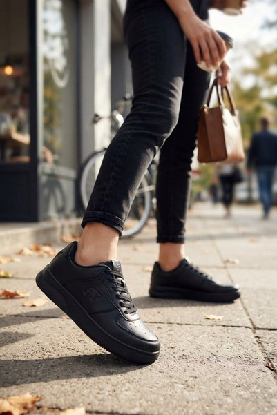İncim Siyah Günlük Unisex Sneaker Spor Ayakkabı