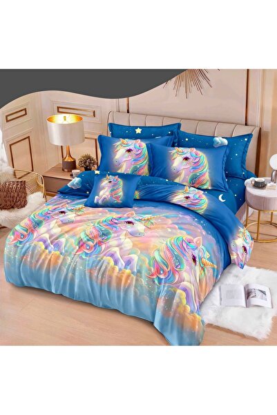 CHIRASO Flannel Bedding Set, 6 Pcs, Fitted Sheet 180x200+25 cm, Duvet Cover 2...