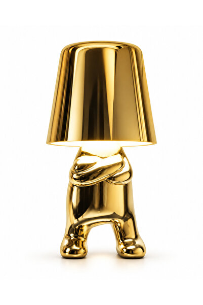ARVALE Gold Kolları Çapraz İnsan Figürlü Dekoratif LED Masa Lambası – Modern ...