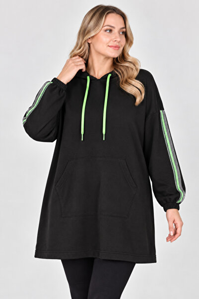 CNG MODA Tesettür Uzun Kol Sweatshirt Tunik