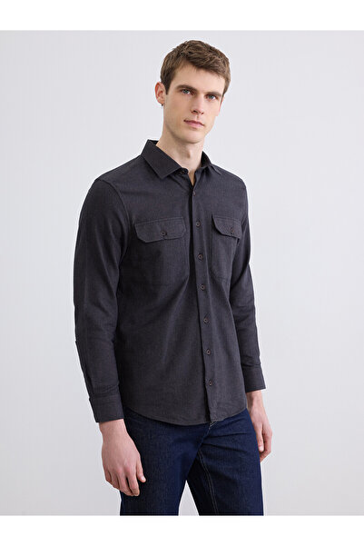 LC Waikiki Lcwaikiki Classic Brown Loose Fit Men's Shirt