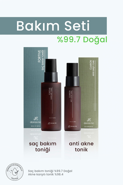 2'li Bakım Seti Fortive Saç Bakım Toniği 100 ml Keratin + Clarion Anti Akne Tonik 50 ml Niacinamide