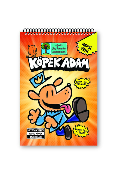 Altın Kitaplar Köpek Adam Not Defteri - 3, 10x16 cm, 60 Yaprak