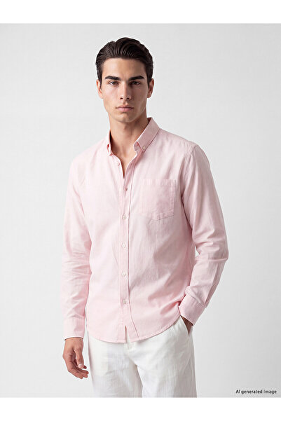 LC Waikiki Lcwaikiki Classic Pink Regular Fit Oxford Men's Shirt