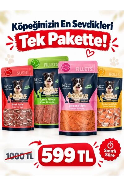 NOBİLUS Köpek Ödül Maması Avantajlı Paket 4x80 Gr