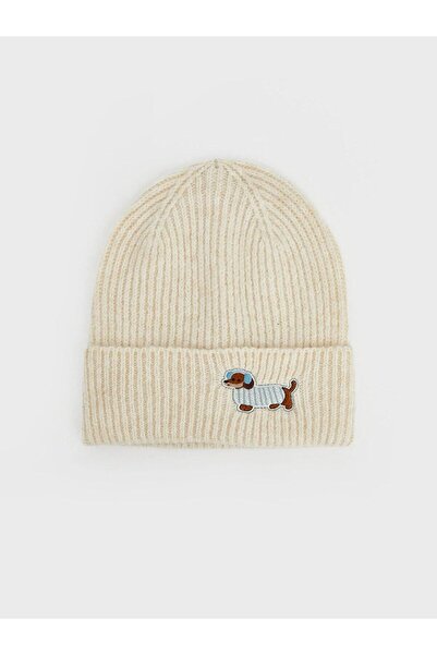 LC Waikiki Dog Embroidered Girls' Beret (W6)