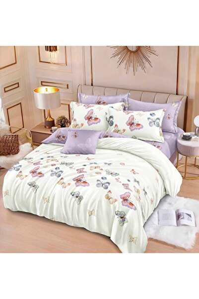 CHIRASO Flannel Bedding Set, 6 Pcs, Fitted Sheet 180x200+25 cm, Duvet Cover 2...