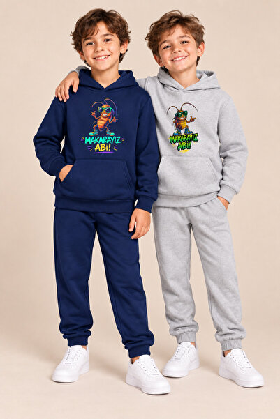 han elegant 4-Piece Cockroach Printed “We Are Here Brother” Written Hooded Ka...