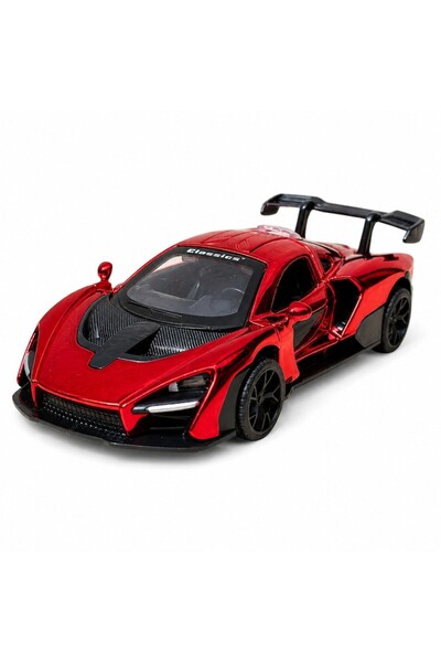 LEIBOO Mașină sport turnată sub presiune, Model McLaren Senna, Scară 1:28, Me...