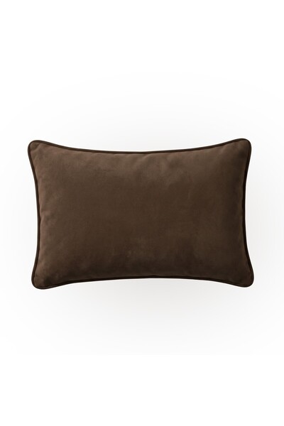 Lidoma Home "Taupe" Düz Kadife Kırlent Kılıfı - 30x50 - Bronz