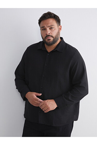LC Waikiki Ozmarka New Season Large Size Basic Men's Shirt
