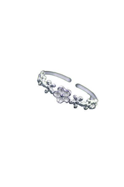 Peach Jewelry Δαχτυλίδι Ασημένιο 925 Λουλούδι Ματ Φινίρισμα