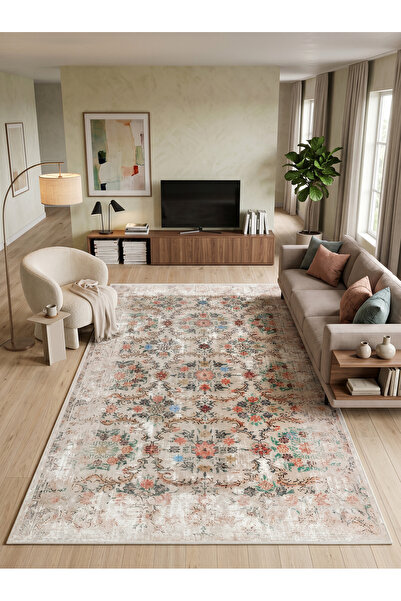 Rose'n Home ARTE VN047 Vintage Klasik Desenli Renkli Dekoratif Salon Mutfak K...