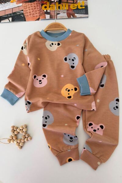 Minigimin Cicileri Cute Animal Patterned Thin Combed Cotton Unisex Children's...