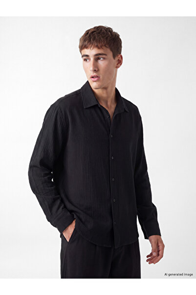LC Waikiki Lcw Vision Black Regular Fit Men's Shirt
