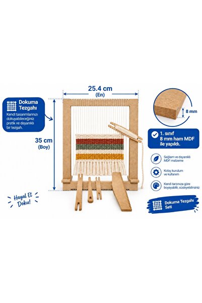 Biyenne Ahşap Halı Dokuma , Kilim , Çocuk , Yetişkin Tezgahı
