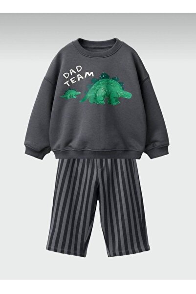 Karaniko Kids Erkek Çocuk Hayvan Desenli Pamuklu Alt Üst Takım