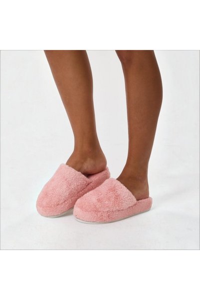 Black Flex COZY STEP شبشب من القطيفة مكون من 3 طبقات باللون الوردي مقاس 36-41