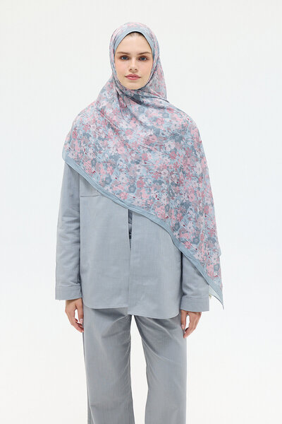 cs camellia scarf Σάλι Elisya Kraş - Γκρι