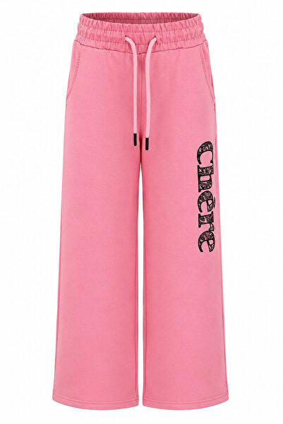 trender Chere Print 2 Thread Pink Girls' Sweatpants 8072