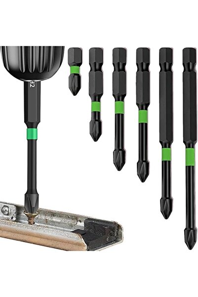 GENERAL 6 Pcs Magnetic Screwdriver Bit Sets, Non Slip Magnetic Drill Bits for...