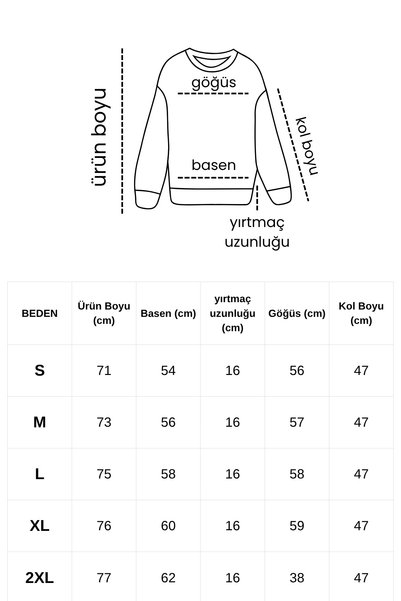 OLİZZA Women's White Slit Detailed Modal Fabric Hijab Oversize Basic Tunic Long Sleeve Sweatshirt