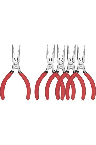 GENERAL Needle Nose Pliers Set, 5 Inch, 5 Pack, Long Nose With Side Cutter, S...