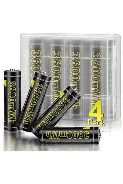 VENNERLI AA Rechargeable Lithium Batteries 1.5V 3600mWh High-Capacity 1000+ C...