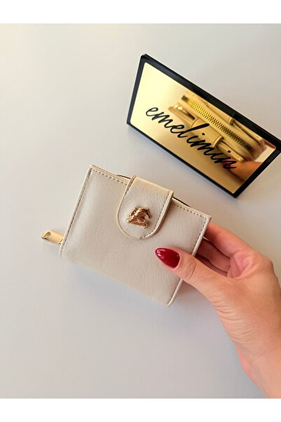 emelimin Women's Multi-Compartment Zippered Snap Fastener Card Holder Wallet ...