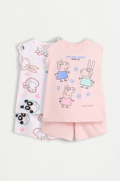 LEFTIES 2'li Peppa Pig™ şortlu pijama takımı