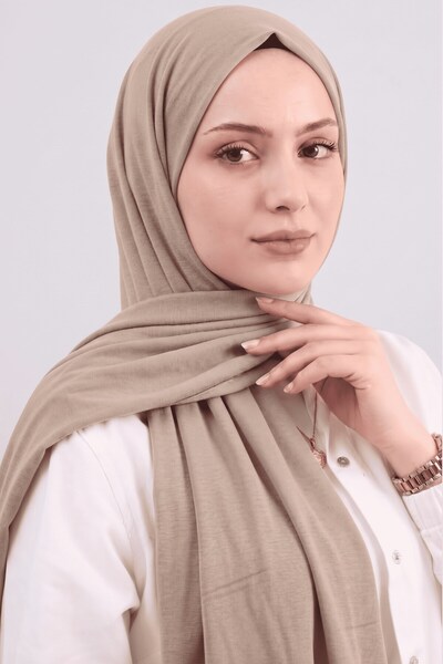 hadiora شال نسائي من القطن الممشط باللون البيج، مرن ومضاد للانزلاق، شال عملي ...