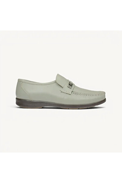 ShoeTypes Men's formal loafers with metal buckle - grey - 45 - رمادي - Grey