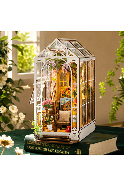 Emirgan Holiday Garden House DIY Book Nook Kit – Işıklı Minyatür Bahçe Evi Ah...