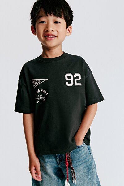 H&M Pamuklu ve Baskılı Tişört