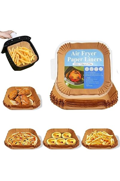 Generic Lindoro-XH 100 Pcs Air Fryer Paper, Oil-Absorbing, Non-Stick, Square ...