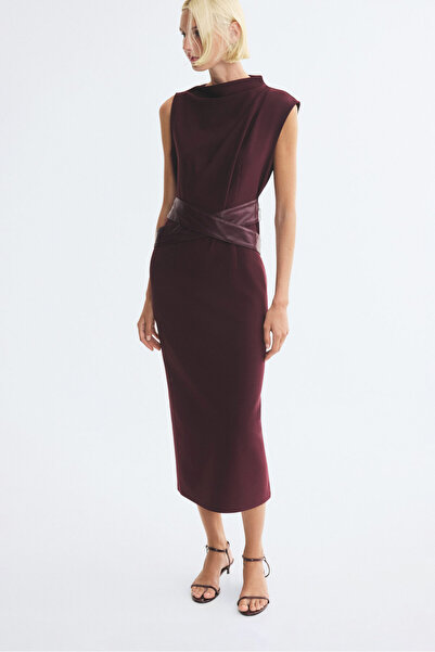 H&M Kemerli Asimetrik Elbise