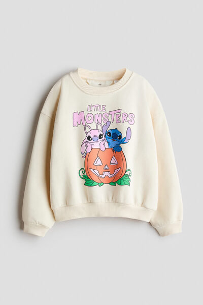 H&M Baskılı Oversize Sweatshirt